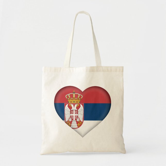 Bolsa Tote Bandeira de Serbia (Frente)