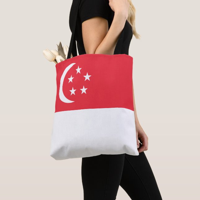 Bolsa Tote bandeira de Singapura (Close Up)