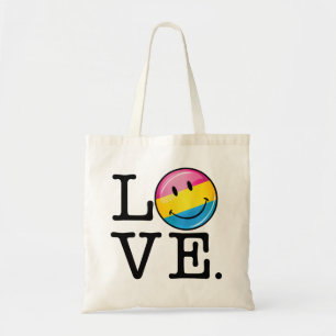 Bolsa Tote Bandeira de sorriso do amor Pansexual
