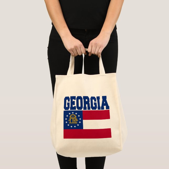 Bolsa Tote Bandeira de Tote do Estado da Geórgia (Frente (produto))