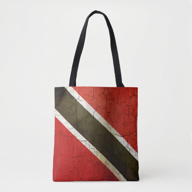 Bolsa Tote Bandeira de Trinidad and Tobago do Grunge (Frente)