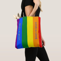 Bolsa Tote Bandeira do Arco-íris LGBTQIA+ Personalizada Faixa