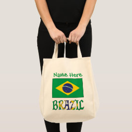 Bolsa Tote Bandeira do Brasil Personalizada Herança
