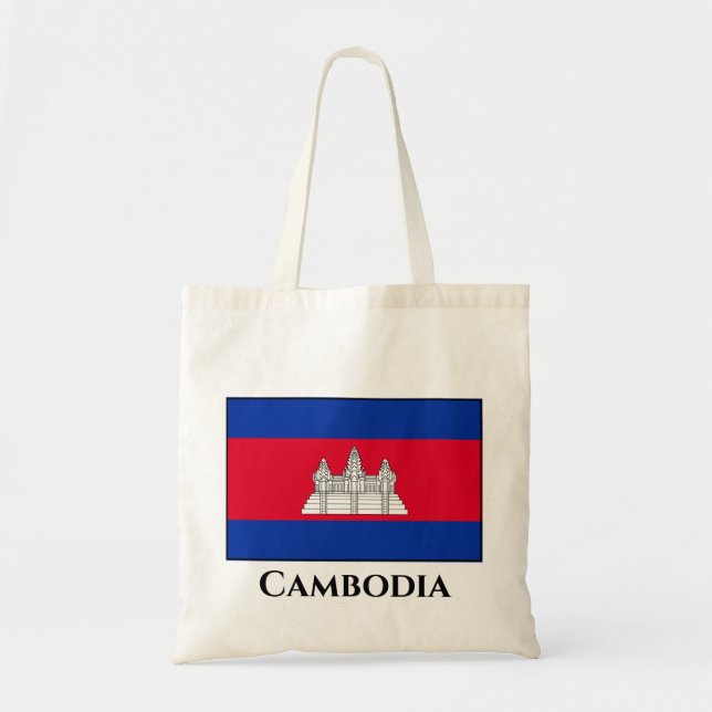 Bolsa Tote Bandeira do Camboja (Frente)