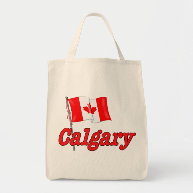 Bolsa Tote Bandeira do Canadá - Calgary (Frente)