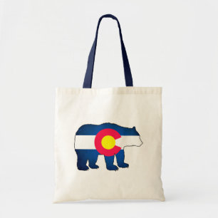Bolsa Tote Bandeira do Colorado urso reutilizável para o sac