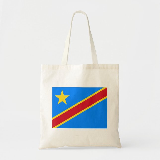 Bolsa Tote Bandeira do Congo Quinxassa (Frente)