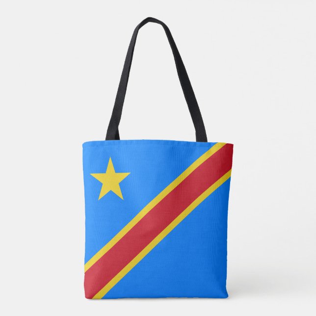Bolsa Tote Bandeira do Congo Quinxassa (Verso)