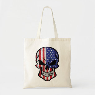 Bolsa Tote Bandeira do Crânio Sorridente da América