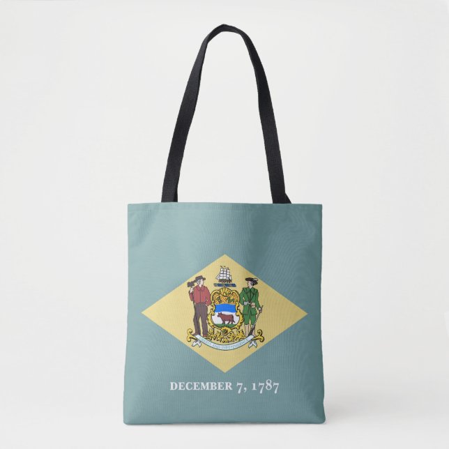 Bolsa Tote Bandeira do Estado de Delaware (Frente)