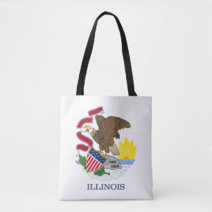 Bolsa Tote Bandeira do Estado de Illinois