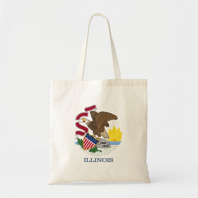 Bolsa Tote Bandeira do Estado de Illinois (Frente)