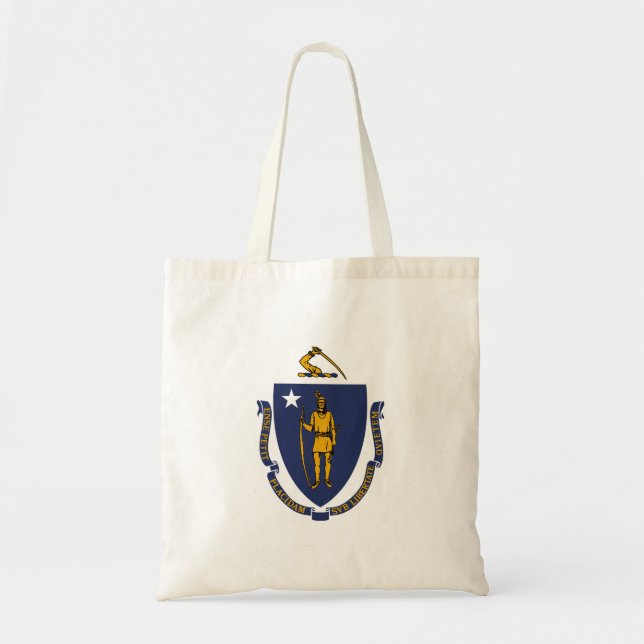 Bolsa Tote Bandeira do estado de Massachusetts (Frente)