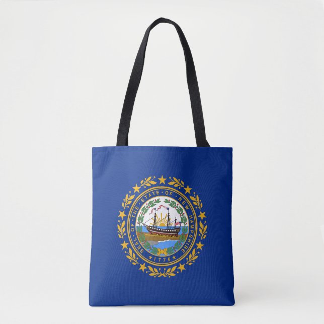 Bolsa Tote Bandeira do Estado de New Hampshire (Frente)