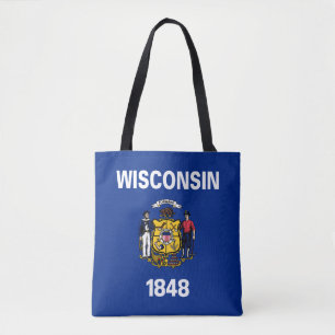 Bolsa Tote Bandeira do Estado de Wisconsin