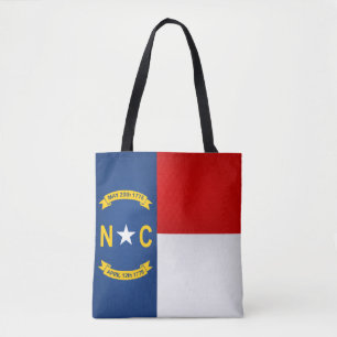 Bolsa Tote Bandeira Do Estado Legal Da Carolina Do Norte