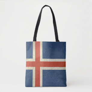 Bolsa Tote Bandeira do estado soberano do Grunge de Islândia
