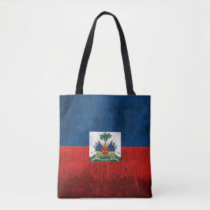 Bolsa Tote Bandeira do Grunge de Haiti