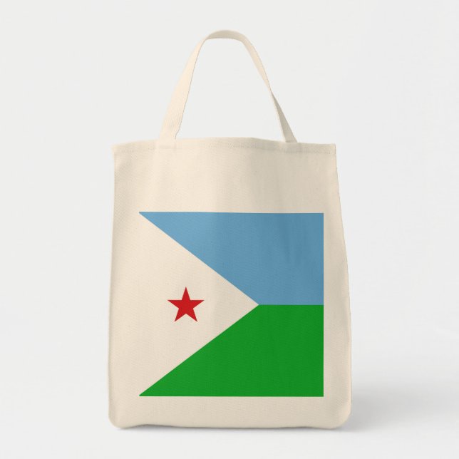 Bolsa Tote Bandeira do Jibuti (Frente)