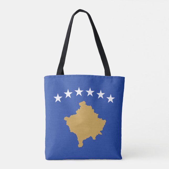 Bolsa Tote Bandeira do Kosovo (Verso)
