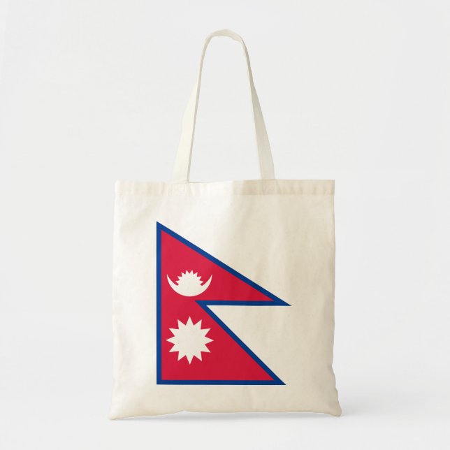 Bolsa Tote Bandeira do Nepal (Frente)