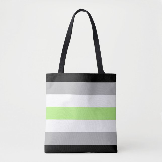 Bolsa Tote Bandeira do Orgulho Agênero (Frente)
