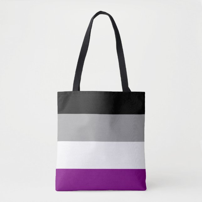 Bolsa Tote Bandeira do Orgulho Assexual (Frente)