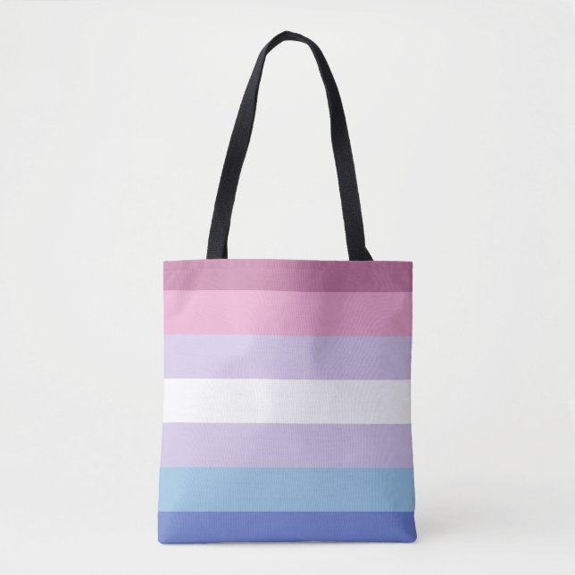 Bolsa Tote Bandeira do Orgulho Bigênero (Frente)