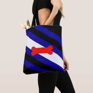 Bolsa Tote Bandeira do orgulho canino da SlipperyJoe expressa