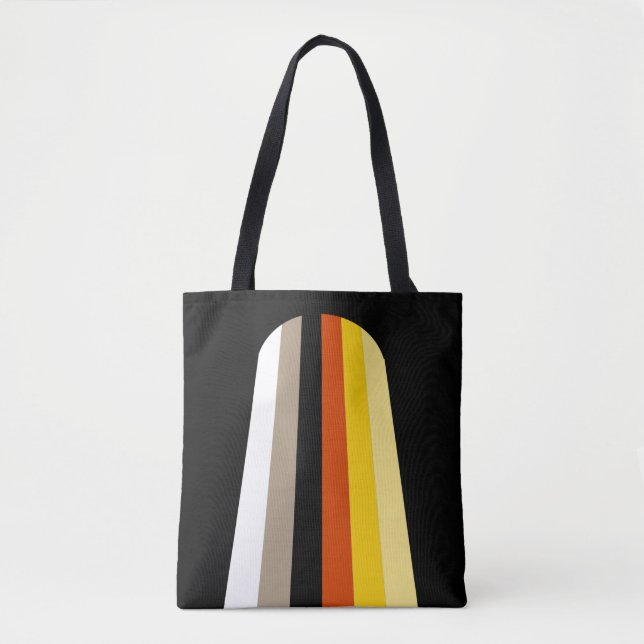 Bolsa Tote Bandeira do Orgulho de Cabelo Longo (Frente)