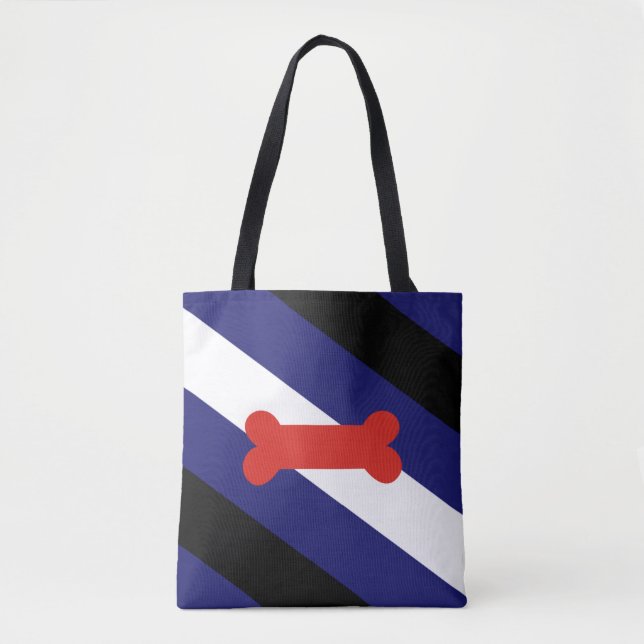 Bolsa Tote Bandeira do Orgulho do Brinquedo Canino (Frente)