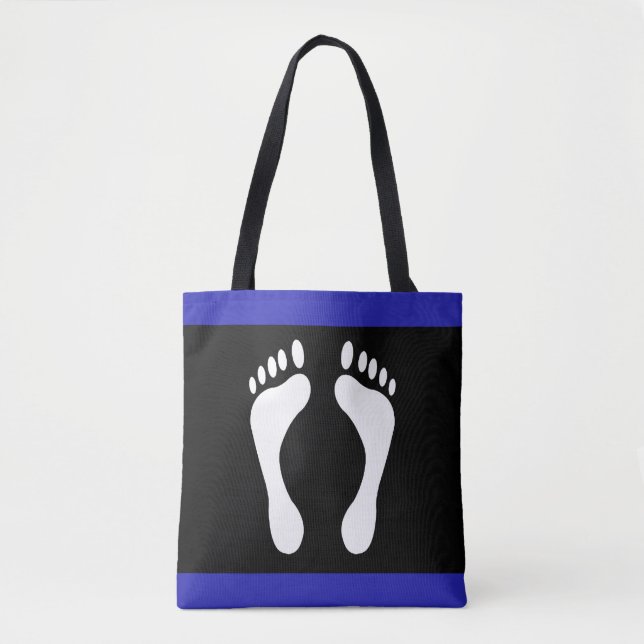 Bolsa Tote Bandeira do Orgulho do Pé (Pegada) (Frente)