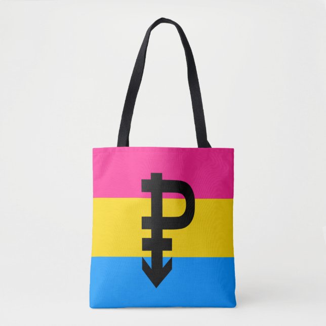 Bolsa Tote Bandeira do Orgulho Pansexual (Frente)