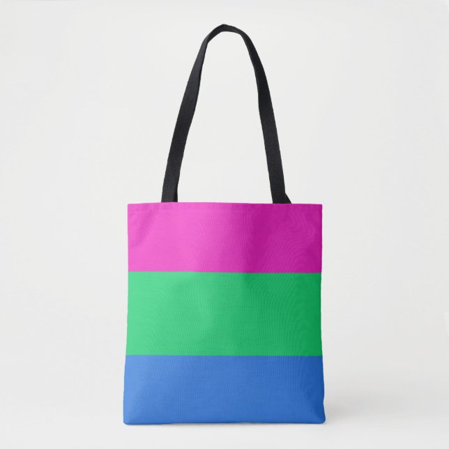 Bolsa Tote Bandeira do Orgulho Polissexual (Frente)