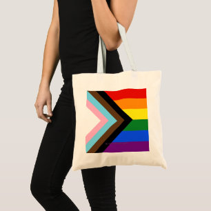 Bolsa Tote Bandeira do Orgulho Progressivo SlipperyJoe's seis