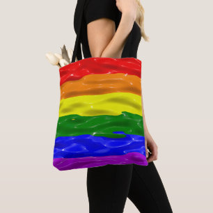 Bolsa Tote Bandeira do orgulho SlipperyJoe's líquido brilhant