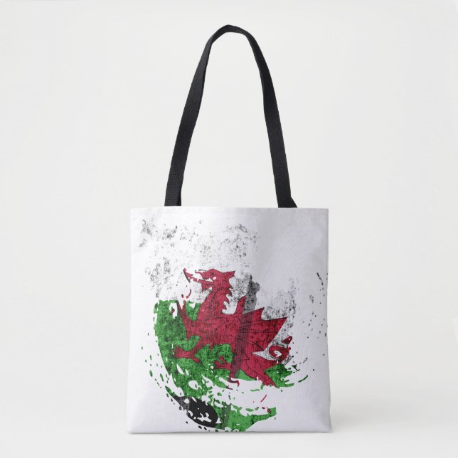 Bolsa Tote bandeira do País de Gales (Frente)