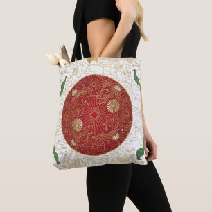 Bolsa Tote Bandeira do Patrimônio Art Déco Nome Personaliza