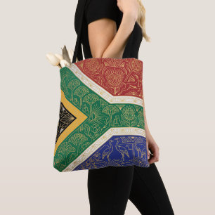 Bolsa Tote Bandeira do Patrimônio Art Déco Nome Personaliza