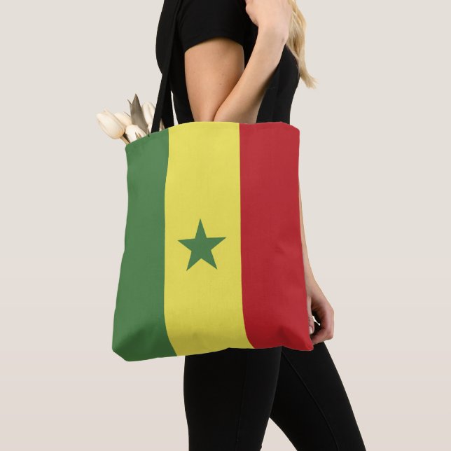 Bolsa Tote bandeira do Senegal (Close Up)