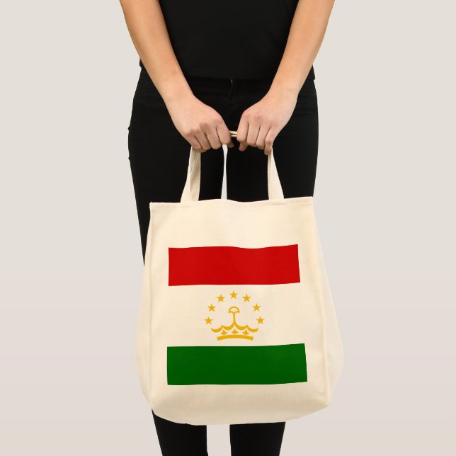 Bolsa Tote Bandeira do Tajiquistão (Frente (produto))