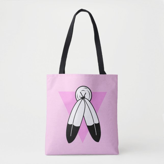 Bolsa Tote Bandeira do Triângulo Rosa Two-Spirit (Frente)