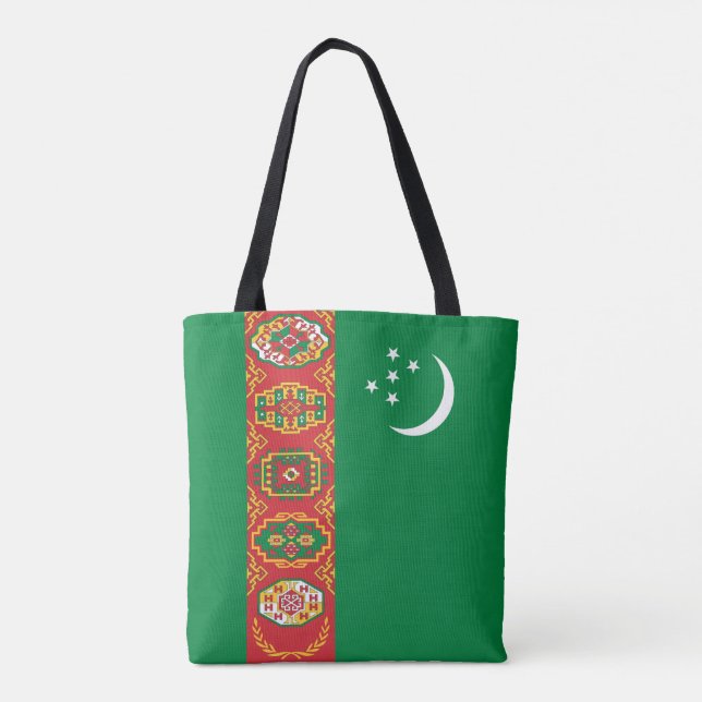 Bolsa Tote Bandeira do Turcomenistão (Verso)