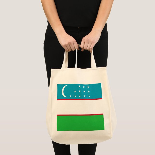Bolsa Tote bandeira do Usbequistão (Frente (produto))