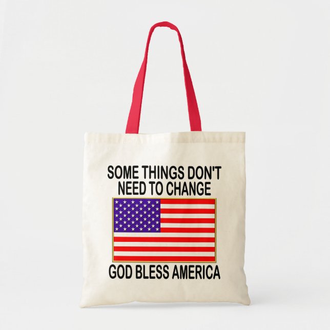 Bolsa Tote Bandeira dos E.U. nenhuma necessidade para a (Frente)