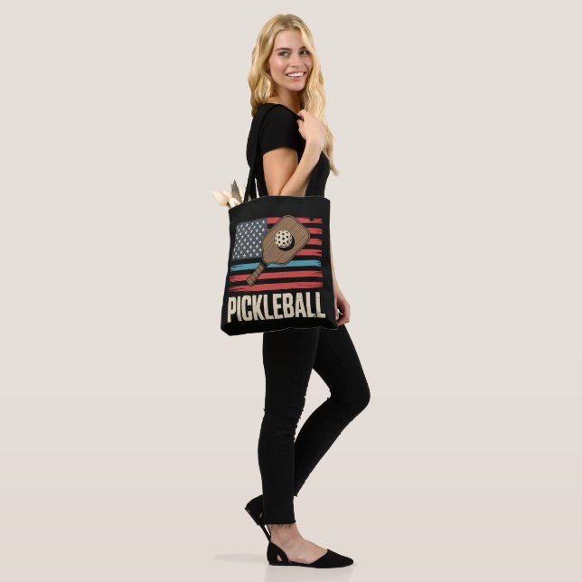 Bolsa Tote Bandeira dos EUA de Pickleball (No(a) Modelo)