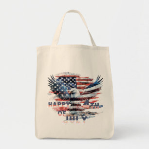 Bolsa Tote Bandeira e águia dos Estados Unidos. Independência