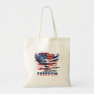 Bolsa Tote Bandeira e águia dos Estados Unidos.Liberdade.