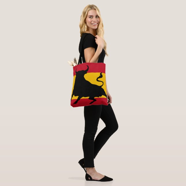 Bolsa Tote Bandeira espanhola com touro (No(a) Modelo)