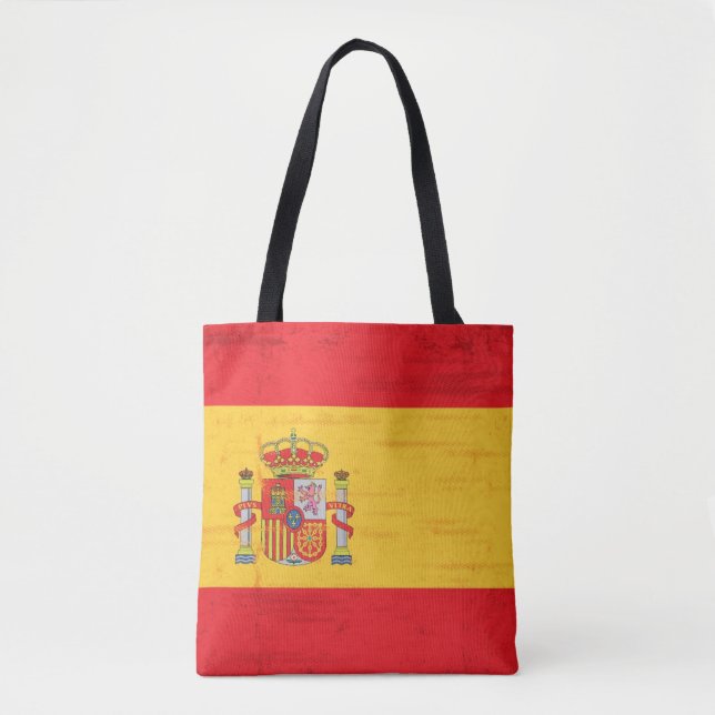 Bolsa Tote Bandeira espanhola do grunge (Frente)